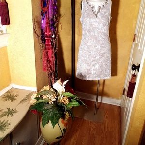 Jessica H. jeweled neck women short dress …